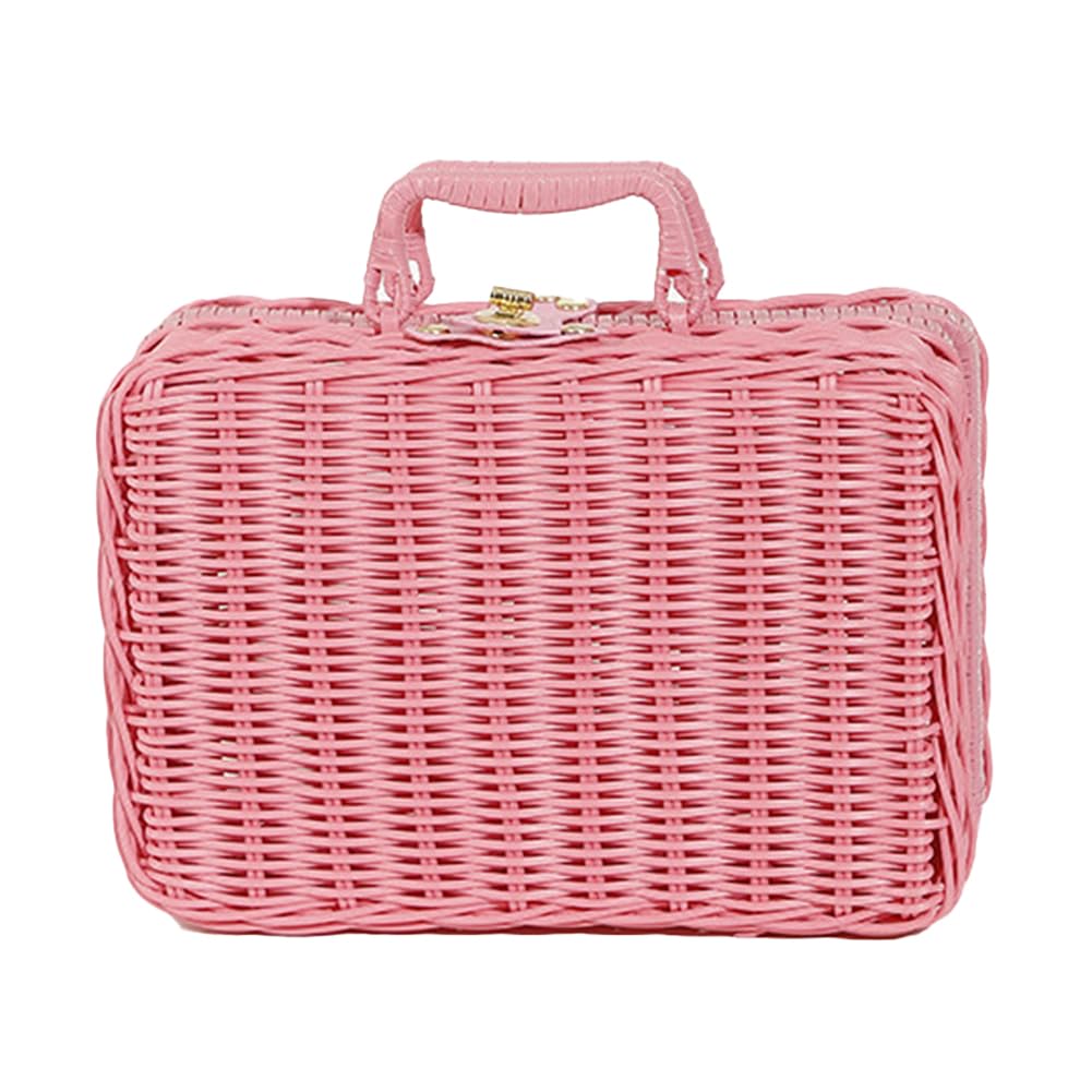 ミッフィー　ピンク　籐ラタン　大型 蓋付 バスケット3段　昭和レトロ　レア　希少 ミッフィー ピンク 籐ラタン 大型 蓋付 バスケット3段 昭和レトロ レア